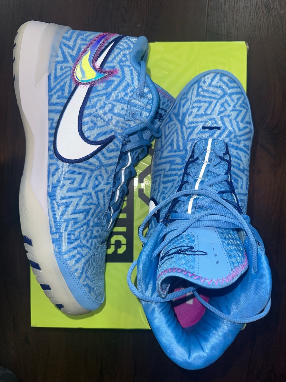 Nike LBJ NXXT Genisus LeBron James University Blue White Size 14